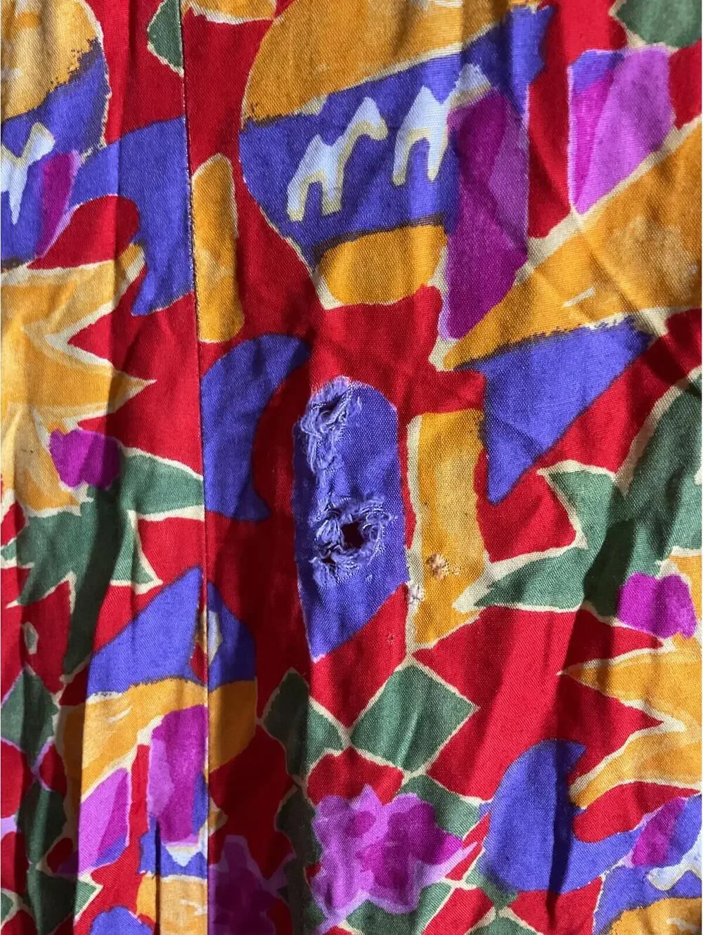 Vintage Lanz Originals Colorful Floral Button-Front Midi Dress Sz. 16